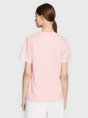 Tommy Jeans dámske ružové tričko SIGNATURE - XS (TG0)