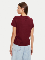 Tommy Jeans dámske vínové tričko - L (VLP)