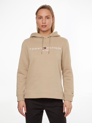 Tommy Hilfiger dámska béžová mikina Hoodie - XL (AEG)