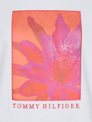 Tommy Hilfiger dámska biela mikina - XS (YCF)