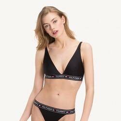 Tommy Hilfiger dámska čierna podprsenka Triangle Bralette - S (990)