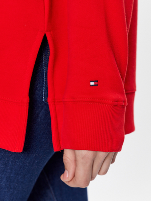 Tommy Hilfiger dámska červená mikina - S (SNE)