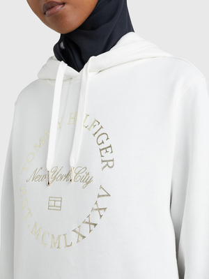Tommy Hilfiger dámska biela mikina - S (YBL)