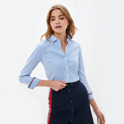 Tommy Hilfiger dámska košeľa s modrým prúžkom Essential