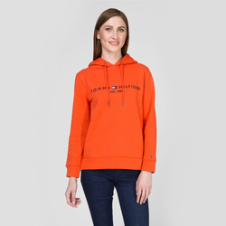 Tommy Hilfiger dámska oranžová mikina s kapucňou Hoodie