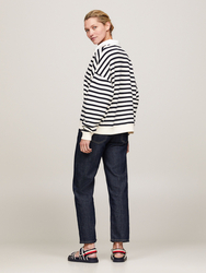 Tommy Hilfiger dámska pruhovaná mikina - XXS (04T)
