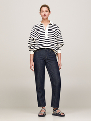 Tommy Hilfiger dámska pruhovaná mikina - XXS (04T)