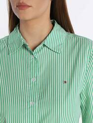 Tommy Hilfiger dámska zelená košeľa Essential - 34 (0CI)