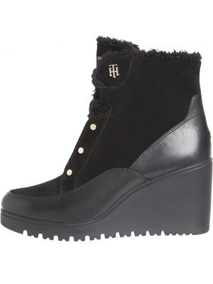 Tommy Hilfiger dámske čierne členkové topánky - 38 (BDS)