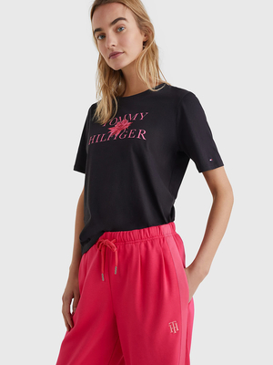 Tommy Hilfiger dámske čierne tričko - XS (BDS)