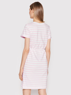 Tommy Hilfiger dámske ružovobiele šaty - XL (0FB)