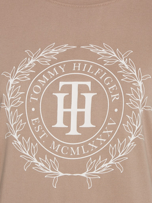Tommy Hilfiger dámske béžové tričko - M (AEG)