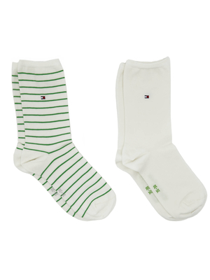 Tommy Hilfiger dámske biele ponožky 2 pack - 35/38 (022)