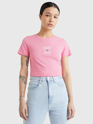 Tommy Jeans dámske ružové tričko - S (THE)