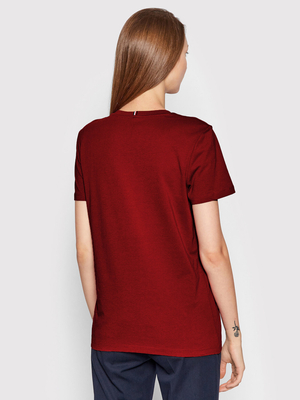 Tommy Hilfiger dámske tmavočervené tričko - XS (XIT)
