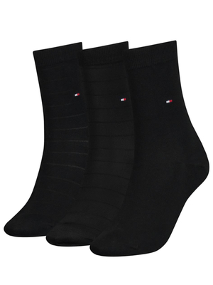 Tommy Hilfiger dámske čierne ponožky 3 pack - 35/38 (002)