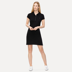 Tommy Hilfiger dámske čierne polo šaty New Chiara