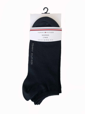Tommy Hilfiger dámske čierne ponožky 2 pack - 35 (200)
