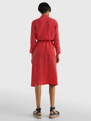 Tommy Hilfiger dámske červené šaty Cupro - 42 (0EX)