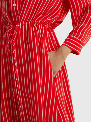 Tommy Hilfiger dámske červené šaty Cupro - 40 (0EX)