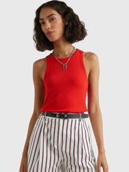 Tommy Hilfiger dámske červené tielko - L (SNE)