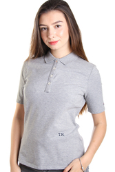 Tommy Hilfiger dámske šedé polo Essential - XL (039)