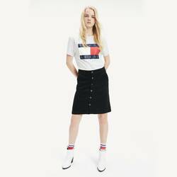 Tommy Hilfiger dámske šedé tričko Tommy - XS (PPP)