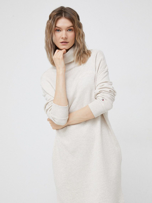 Tommy Hilfiger dámske béžové mikinové šaty - S (ADK)