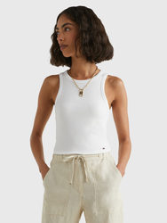 Tommy Hilfiger dámske biele tielko - L (YCF)