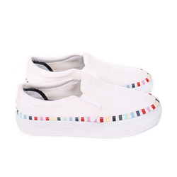 Tommy Hilfiger dámske biele tenisky Rainbow - kazové