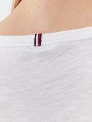 Tommy Hilfiger dámske biele tričko Slim - L (YCF)