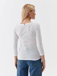 Tommy Hilfiger dámske biele tričko Slim - L (YCF)