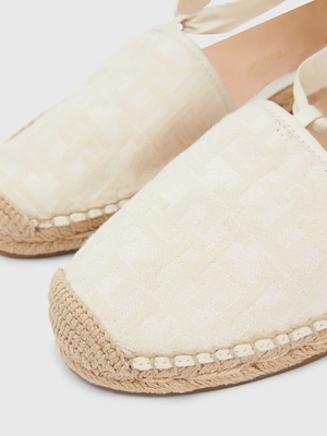 Tommy Hilfiger dámske krémové espadrilky - 38 (0K8)