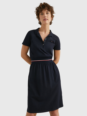 Tommy Hilfiger dámske modré polo šaty - XS (DW5)