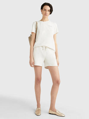 Tommy Hilfiger dámske krémové tričko - M (AC0)
