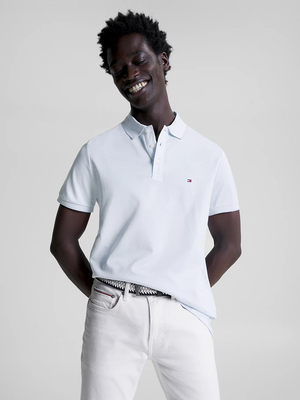 Tommy Hilfiger pánske svetlo modré polo Oxford - S (C1O)