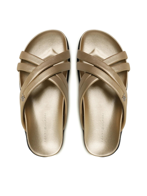 Tommy Hilfiger dámske zlaté šľapky - 37 (0LJ)