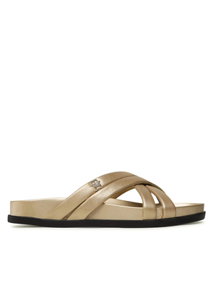 Tommy Hilfiger dámske zlaté šľapky - 37 (0LJ)