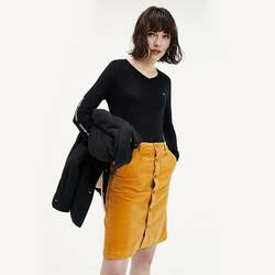 Tommy Hilfiger dámsky čierny tenký sveter Detail - XS (BBU)