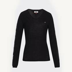 Tommy Hilfiger dámsky čierny tenký sveter Detail - XS (BBU)