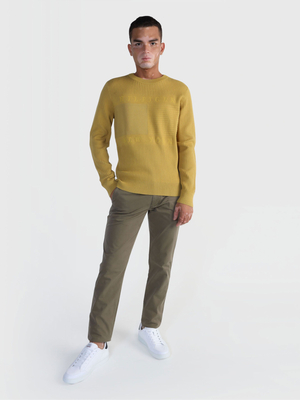 Tommy Hilfiger pánsky horčicový sveter - M (ZP3)