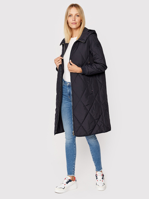 Tommy Hilfiger dámsky tmavomodrý kabát - S (DW5)