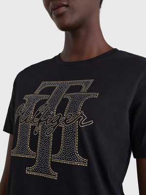 Tommy Hilfiger dámske čierne tričko - XS (BDS)