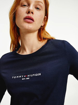 Tommy Hilfiger dámske tmavomodré tričko s dlhým rukávom - S (DW5)
