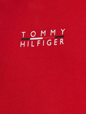 Tommy Hilfiger pánska červená mikina Square logo - L (XLG)