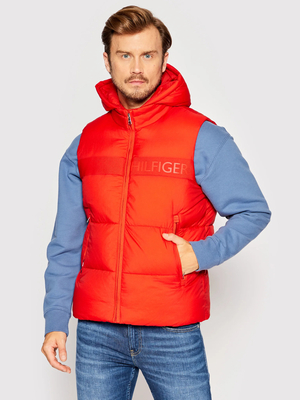 Tommy Hilfiger pánska červená vesta - KAZOVÝ TOVAR - M (XNJ)