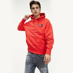 Tommy Hilfiger pánske červené mikina s kapucňou Hoodie