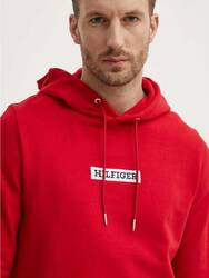 Tommy Hilfiger pánska červená mikina - L (XLG)