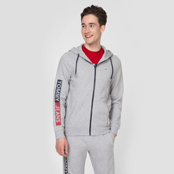 Tommy Hilfiger pánska sivá mikina na zips Graphic