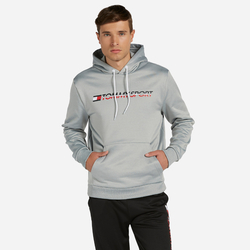 Tommy Hilfiger pánska sivá mikina s kapucňou Vertical